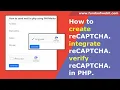 How to create integrate reCAPTCHA and verify it using google api in PHP PHP reCAPTCHA Checkbox