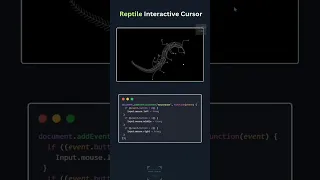 Reptile Interactive Cursor Animation Using HTML CSS JavaScript Code Genus