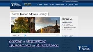 Saving Exporting References in EBSCOhost Databases