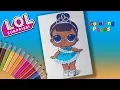 LOL Surprise Doll Coloring Pages for Kids Miss Baby Coloring for Girls