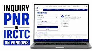How To Inquiry PNR In IRCTC