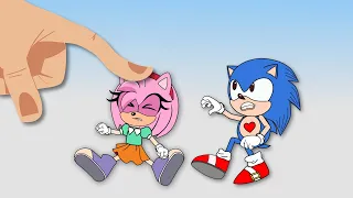 Chibi Amy Sonic VS Finger Challenge Parody @ToonsiteEnglish