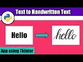 Text to Handwritten Text Converter App Tutorial with