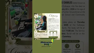 George Charles Funeral Announcement