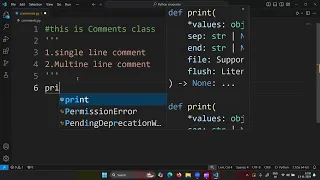 Comments in Python Telugu