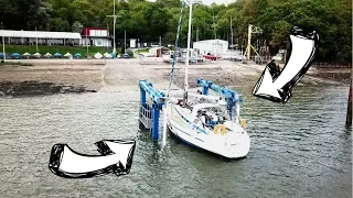We SPLASHED (and so did the Travel Lift!!!) | ⛵ Sailing Britaly ⛵