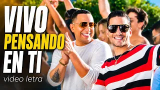 Vivo pensando en ti - Felipe Peláez & Maluma (Video Letra)