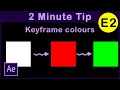 After Effects Tutorial Keyframe color change in After Effects