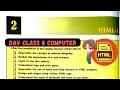 DAV Class 8 Computer Chapter 2 HTML I Explanation With Practical Adarsh Kaushik 99