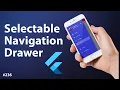Flutter Tutorial - Selectable Sidebar Menu Navigation Drawer