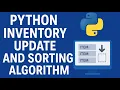 Python Inventory Update Sorting Algorithm Step-by-Step Explainer