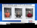 Search warrant leads to meth lab discovery three people arrested