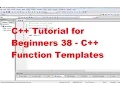C Tutorial for Beginners 38 - C Function Templates