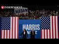 Kamala Harris and Tim Walz step out at rally together for first time