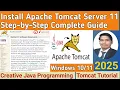 How to Install Apache Tomcat 11 Web Server On Windows 2025 Tomcat Server Installation