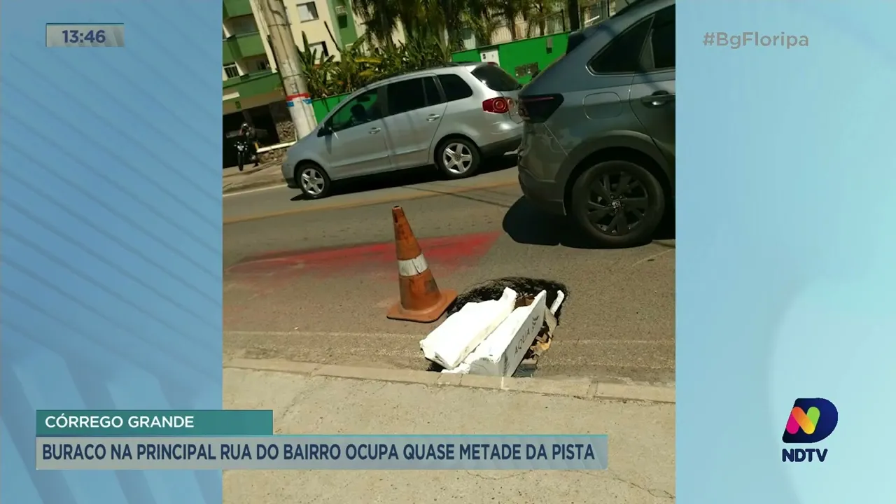 Moradores de Florianópolis reclamam de buracos nas ruas de dois bairros da cidade