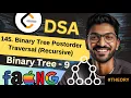 Binary Tree-9 145 Binary Tree Postorder Traversal Recursive Beginner Medium Advanced Level