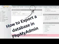 How to Export Database from XAMPP PhpMyAdmin Panel