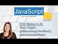 Changing CSS with JavaScript JavaScript Tutorial German Part 19
