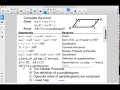 Geometry Quadrilaterals Proving Paralls Q59