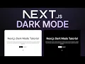 How to Create Dark Mode in Nextjs Tutorial
