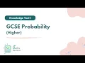 GCSE Maths Probability Knowledge Test Worked Solutions Downloadable Worksheet