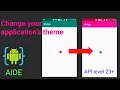 How to change application theme in AIDE