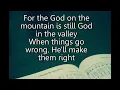 God on the Mountain by Lynda Randle - Lyrics