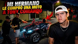 MI HERMANO LE COMPRO UNA MOTO A TONY COMANDO...