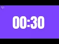 30 Seconds Countdown Timer in Purple Background