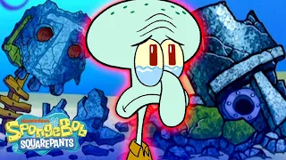 Every Time Squidward S House Was Destroyed SpongeBob 