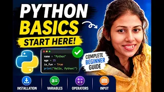 Python for Beginners p-1 Installation Variables Operators Input Full Guide