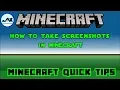 Minecraft Quick Tips How to Take Screenshots in Game MCBE 1 7 1 Java 1 13 2