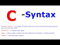 02 - C Language Syntax