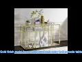 Acme 83473 Everly quinn gold finish metal frame multi level sofa entry hall console table with glass