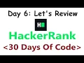HackerRank 30 Days of Code c Day 6 Let s Review 2020