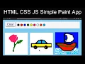 html css and js simple paint app