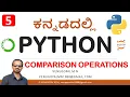 Python Programming in Kannada 5 Comparison Operators Operations