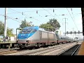 Amtrak and New Jersey Transit at North Elizabeth Station AM Rush Hour