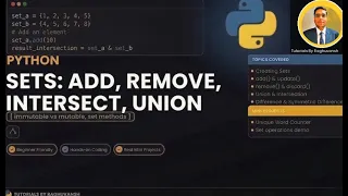 Python Tutorial Python Sets Remove Duplicates Set Operations