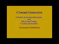 CSound Generator - Instruments