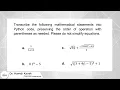 Transcribing mathematical formula into Python code PART 1
