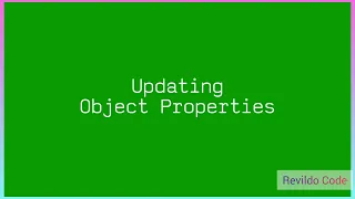 Add Update and Delete Object Property in JavaScript