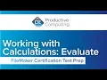 FileMaker Certification Test Preparation Calculation Evaluate