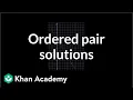 Ordered pair solutions to equations Graphing lines and slope Algebra Basics Khan Academy