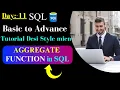 Aggregate function in SQL will practical examples Lecture 11 Aggregate function