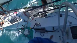 A “CRASHing” Day 1 Race onboard “MINNIE” at the HIRW in the Sparkling Whitsundays, Australia