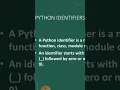 Identifiers Python identifiers Python programming language Malayalam Tutorial