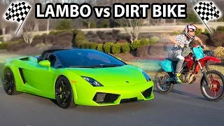 dirt bike vs lamborghini who will win 