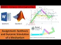 Assignment MN5621 - Synthesis and Dynamic Simulation of a Mechanism Brunel university assignment CAE